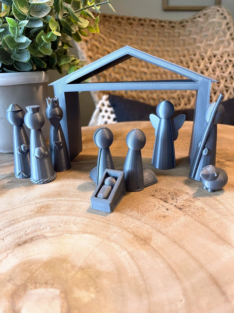 Modern nativity set/ minimalistic modern/ eco friendly