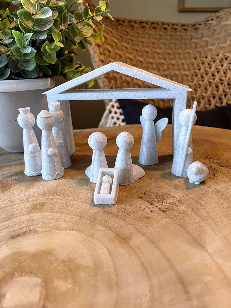 Modern nativity set/ minimalistic modern/ eco friendly